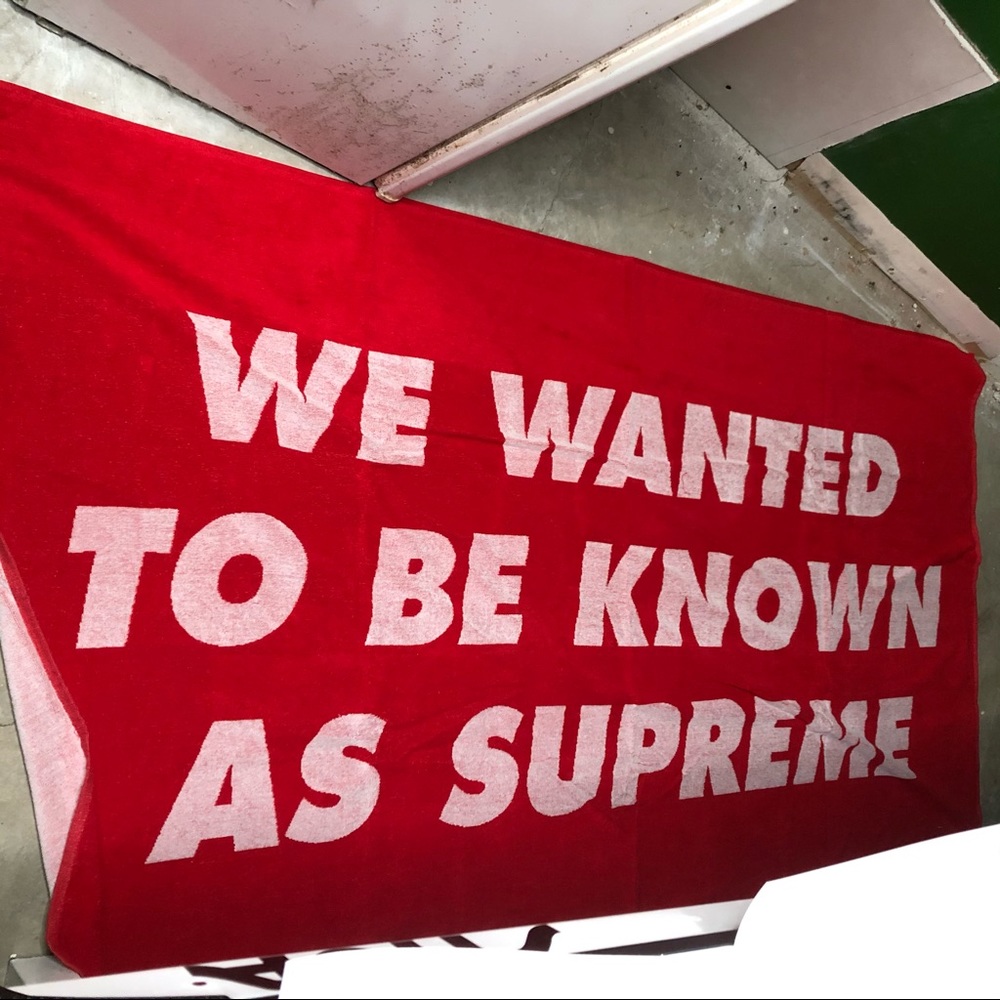 We Wanted To Be Known As Supreme Red Beach Towel